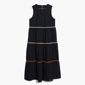 Madewell Black Tiered Maxi Sundress Size XS